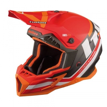 Casco Hebo MX Ramson Rojo Fibra talla L