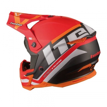 Casco Hebo MX Ramson Rojo Fibra talla L