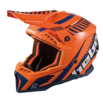 Casco Hebo MX Stratos naranja Fibra talla L