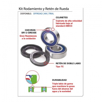 kit rodamientos rueda trasera sherco enduro