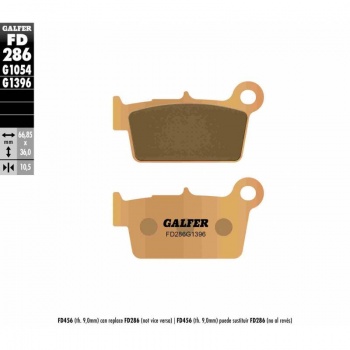 pastillas freno traseras galfer cobre FD286